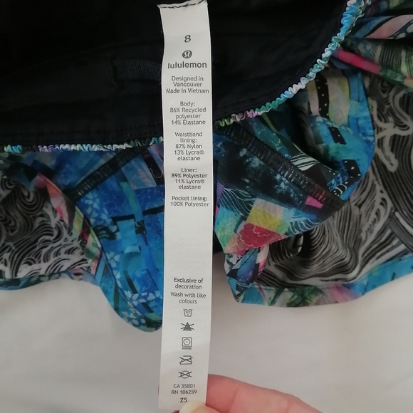 Lululemon Tracker Shorts 3.5" Lined Special Edition Seawheeze Blue Pink Size 8 - Picture 11 of 14